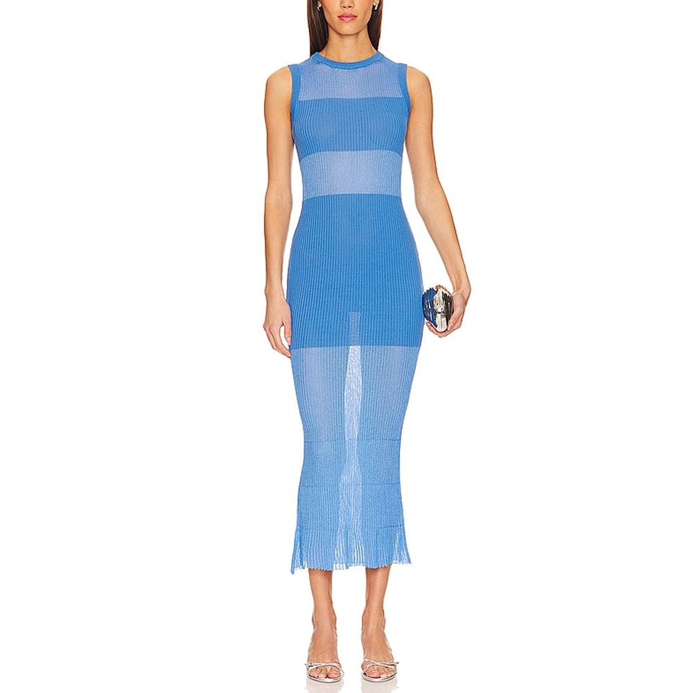 Misha 'Elyna' Blue Viscose Dress Size S